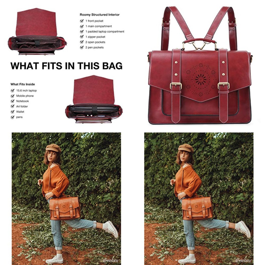 Laptop Backpack 15.6 - Backpack for Women Briefcase Messenger Laptop