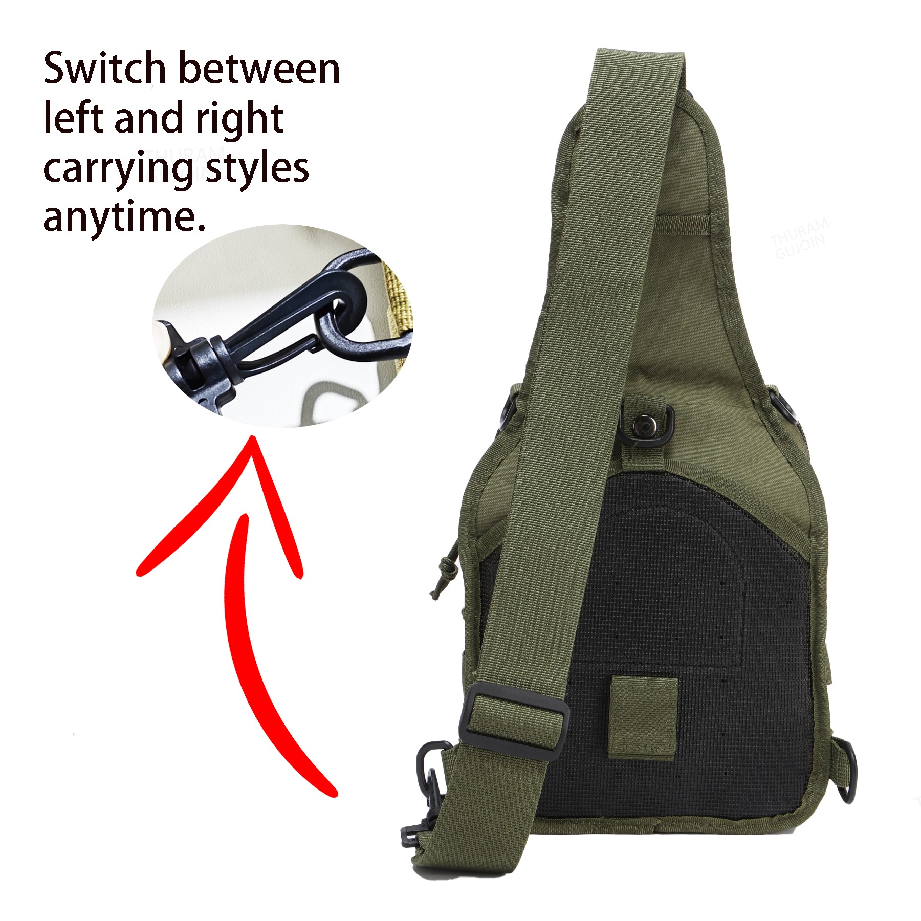 THURAM Outdoor Tactical Bag Ba - Sling Backpack Shoulder บทวิจารณ์และราคา