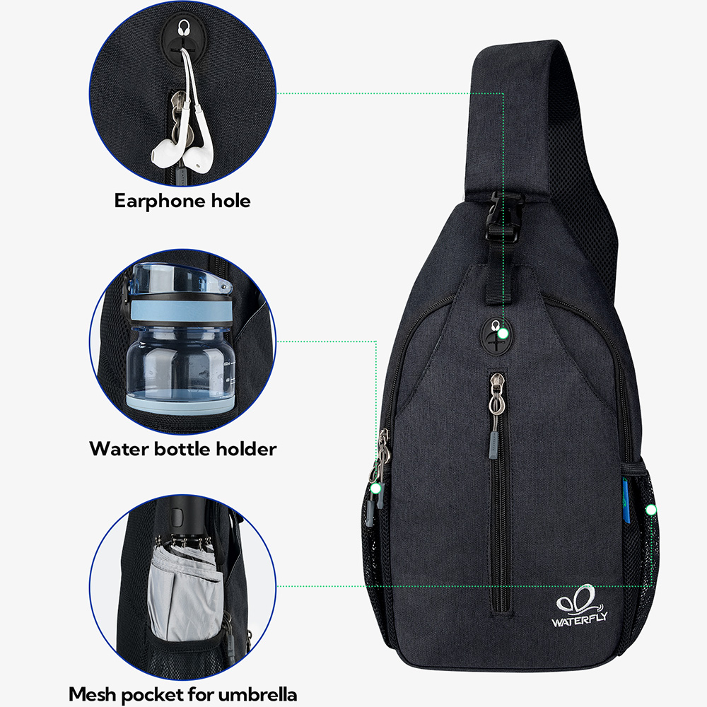 WATERFLY Crossbody Sling Bag C - Sling Backpack Shoulder บทวิจารณ์และราคา