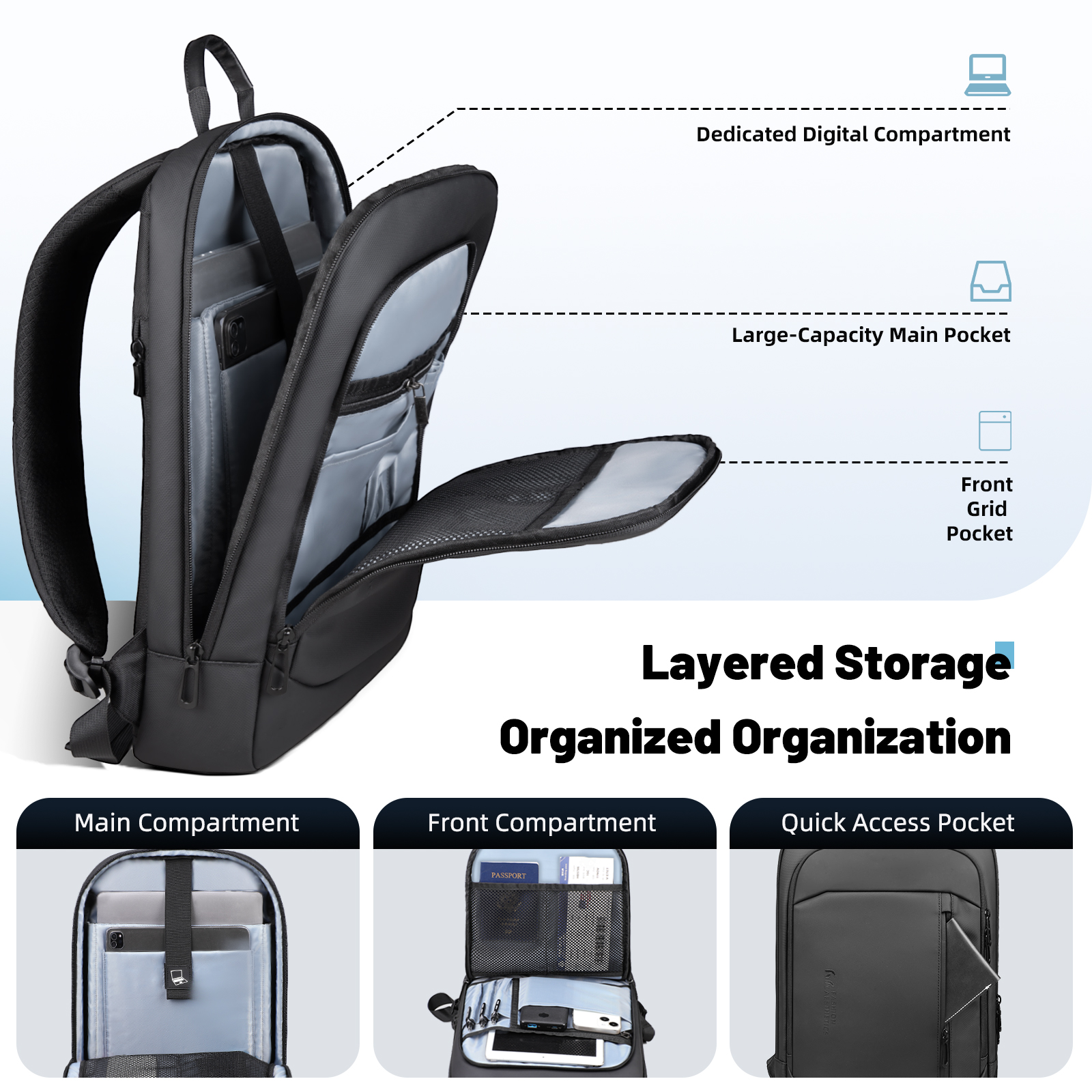 HK Lightweight Men's Business  - Laptop Backpack 15.6 บทวิจารณ์และราคา