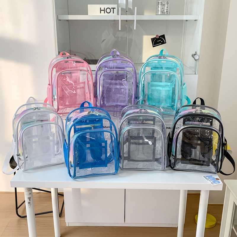 PVC Transparent Zipper Large C - Fashion Backpack Women บทวิจารณ์และราคา