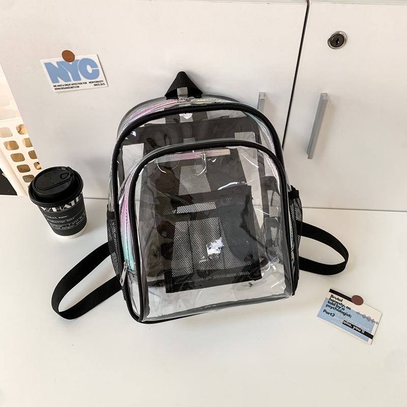 PVC Transparent Zipper Large C - Fashion Backpack Women บทวิจารณ์และราคา
