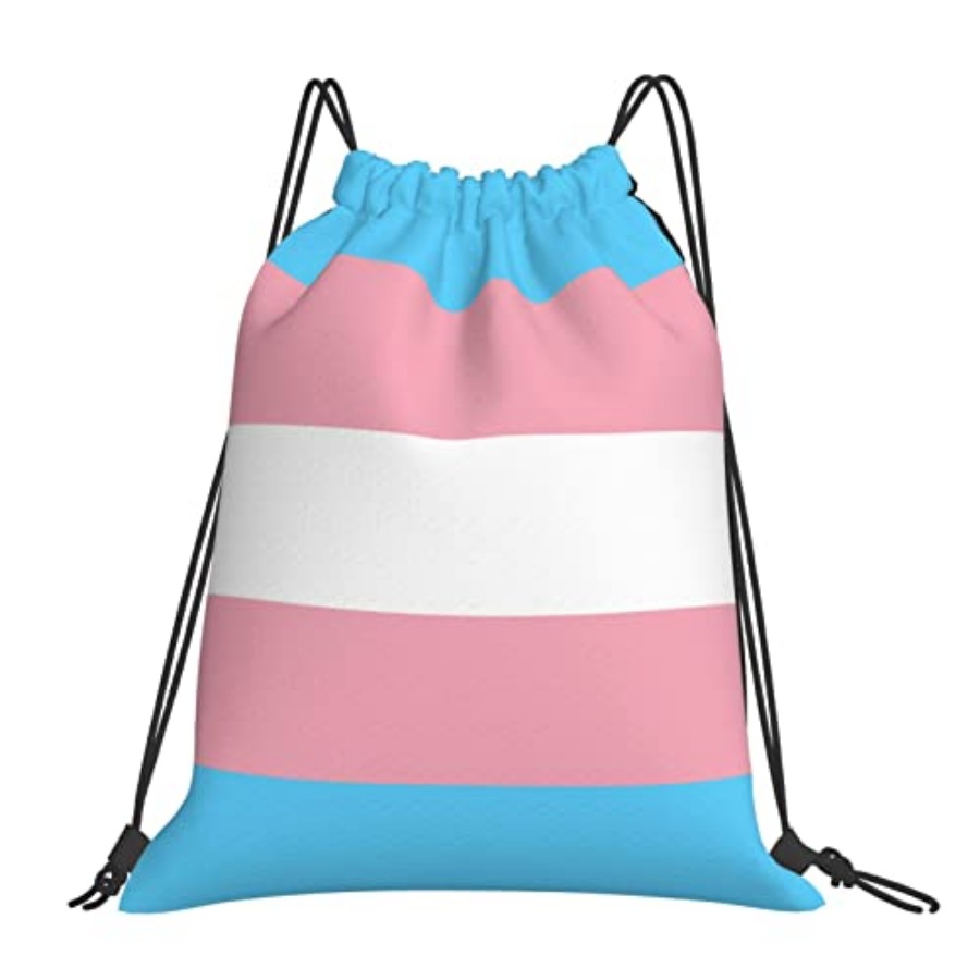 Transgender Pride Flag Unisex  - Drawstring Gym Bag บทวิจารณ์และราคา