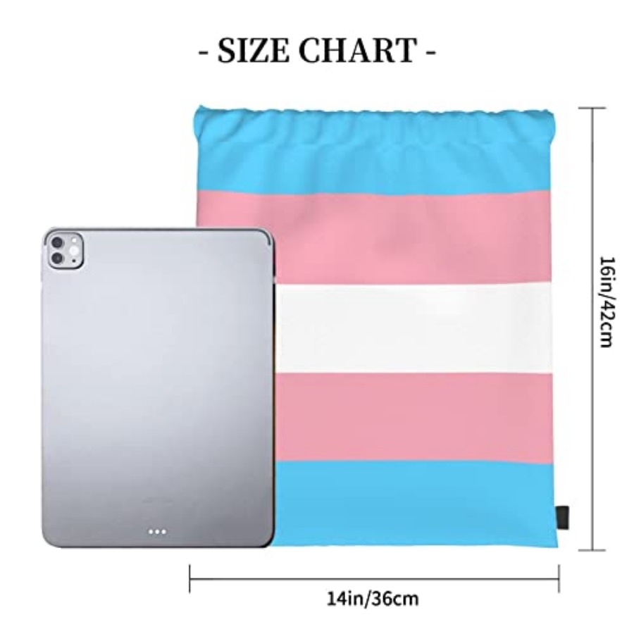 Transgender Pride Flag Unisex  - Drawstring Gym Bag บทวิจารณ์และราคา