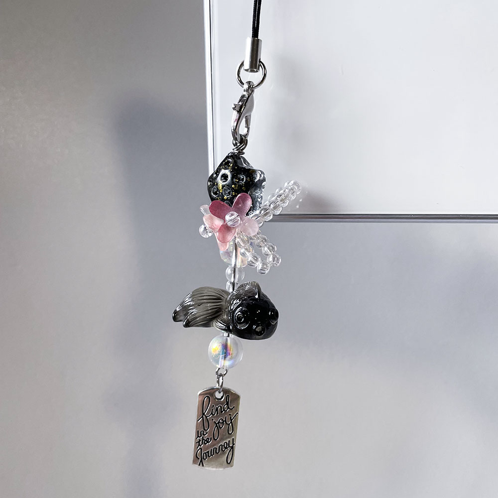 Black Goldfish Phone Charm Cha - Fashion Backpack Women บทวิจารณ์และราคา