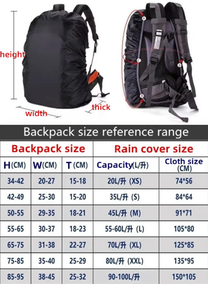 New Reflective Waterproof Back - Rain Cover Backpack บทวิจารณ์และราคา