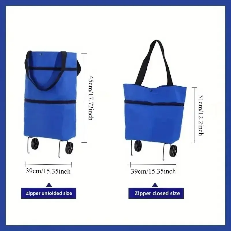 1pc Portable Shopping Cart wit - Foldable Backpack Small บทวิจารณ์และราคา