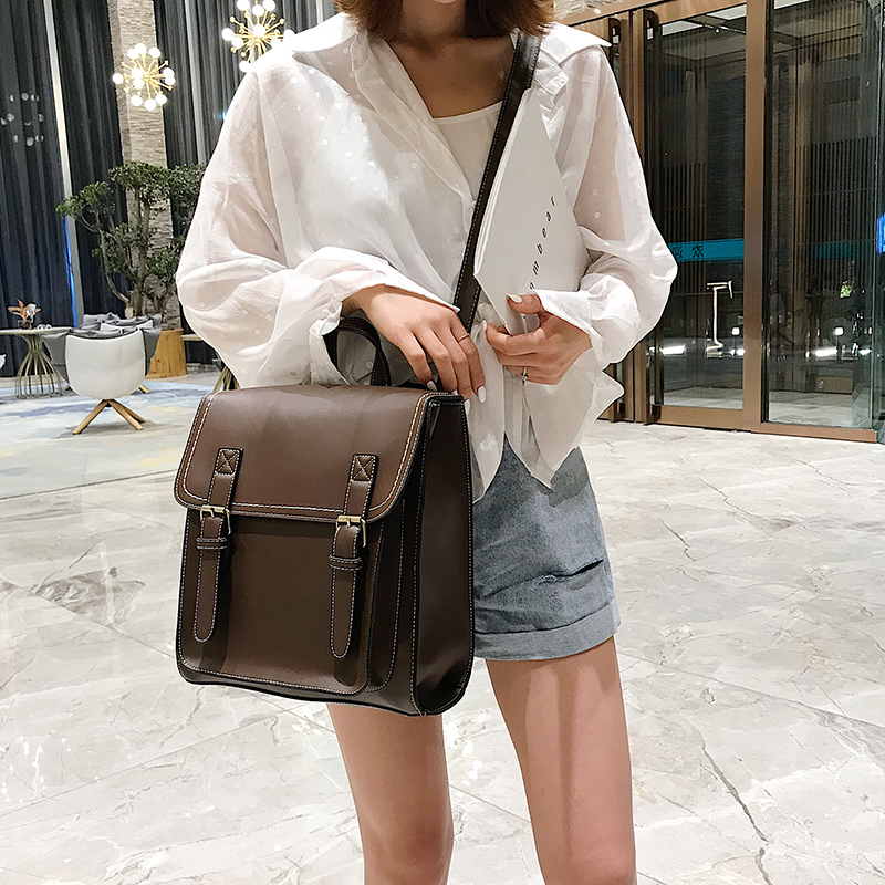 Vintage Backpack Female Pu Lea - Leather Backpack Vintage บทวิจารณ์และราคา