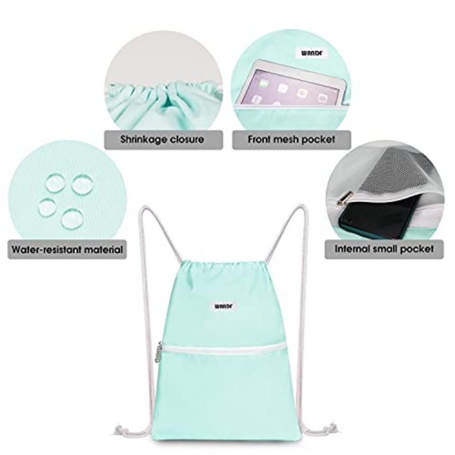 Drawstring Backpack String Bag - Drawstring Gym Bag บทวิจารณ์และราคา