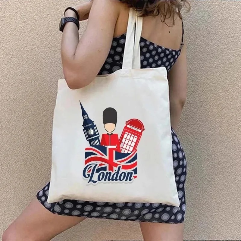 London UK Paris Printing Ladie - Canvas Backpack Casual บทวิจารณ์และราคา