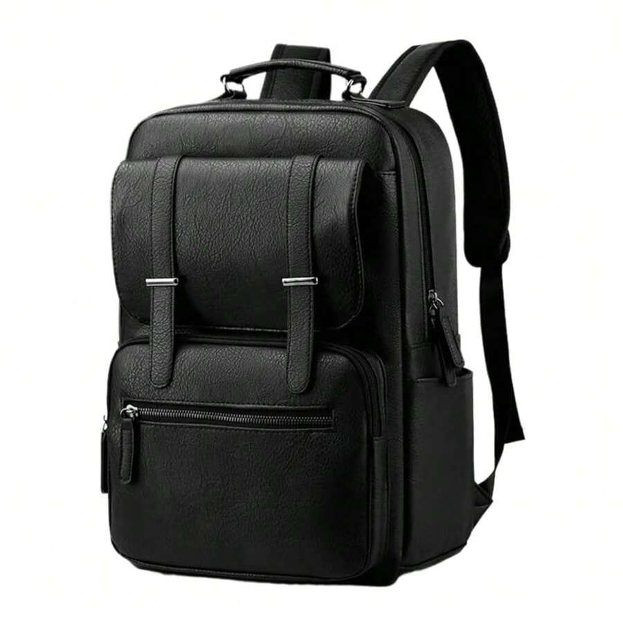 PU Leather Backpack For Men An - Laptop Backpack 15.6 บทวิจารณ์และราคา