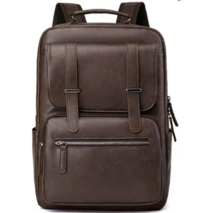 PU Leather Backpack For Men An - Laptop Backpack 15.6 บทวิจารณ์และราคา