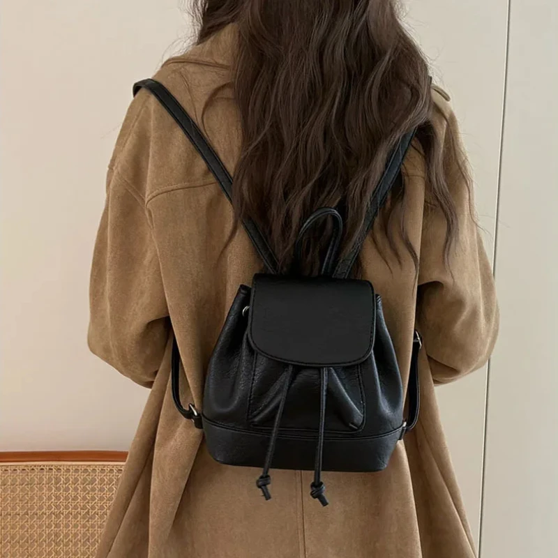 Small Fashion Backpacks School - Leather Backpack Vintage บทวิจารณ์และราคา