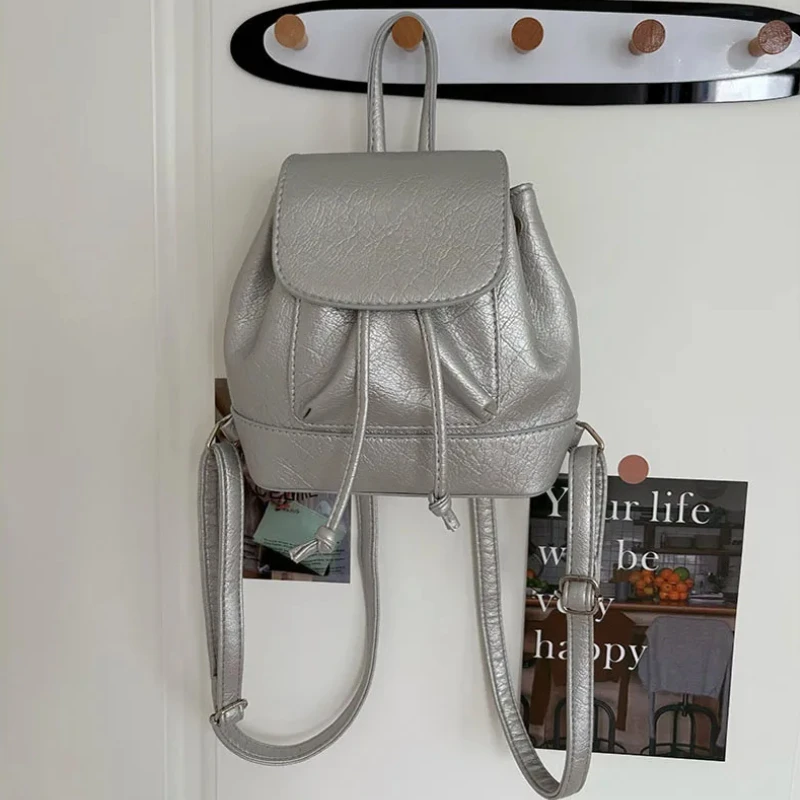 Small Fashion Backpacks School - Leather Backpack Vintage บทวิจารณ์และราคา