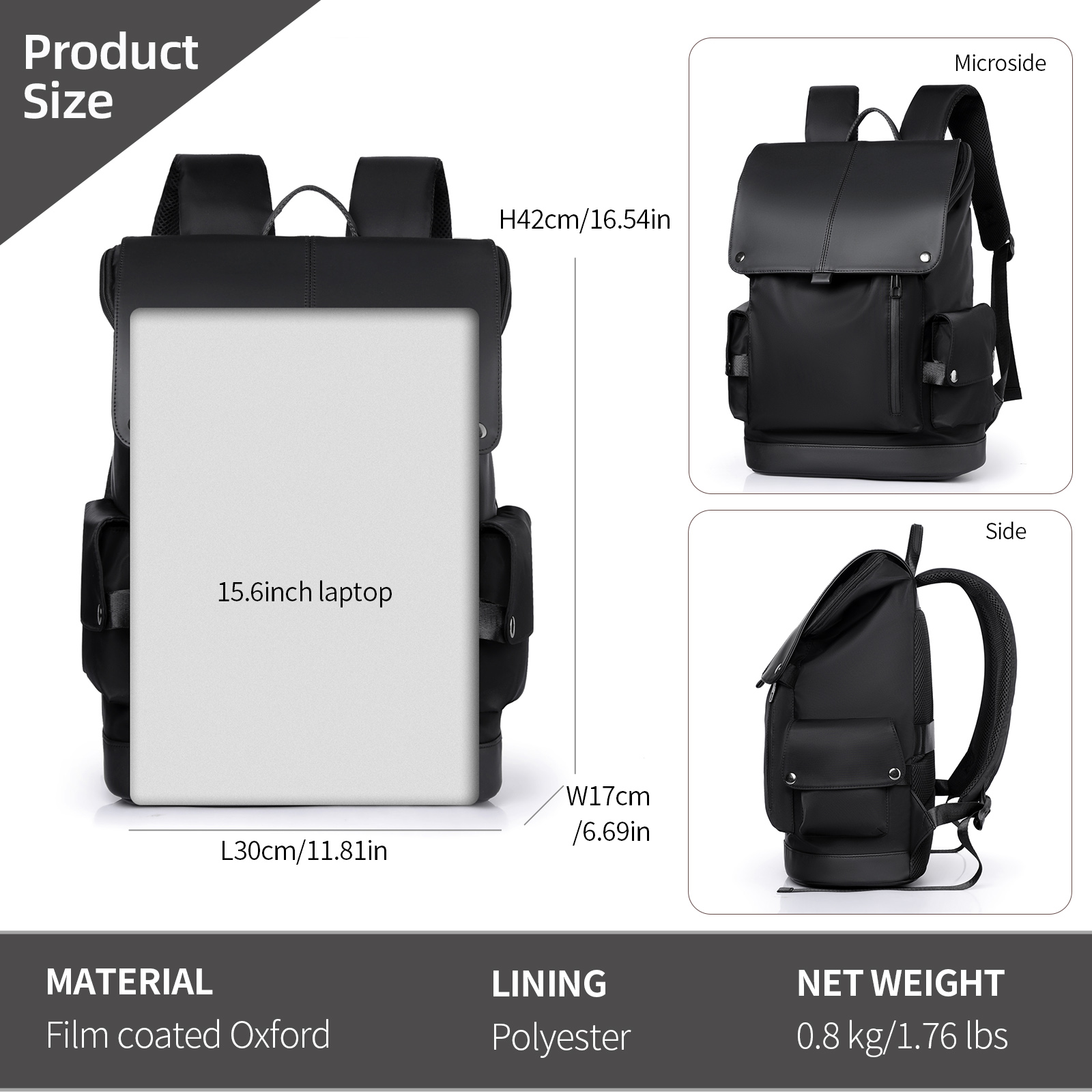 15.6in Laptop Backpack Oxford  - Hiking Backpack Waterproof บทวิจารณ์และราคา
