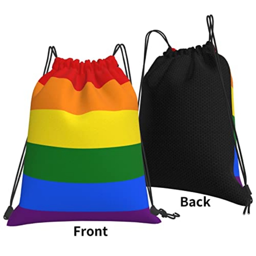 Lgbt Flag Gay Pride Rainbow Un - Drawstring Gym Bag บทวิจารณ์และราคา