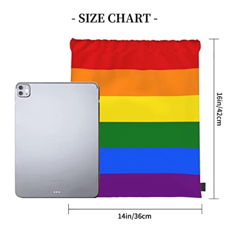 Lgbt Flag Gay Pride Rainbow Un - Drawstring Gym Bag บทวิจารณ์และราคา