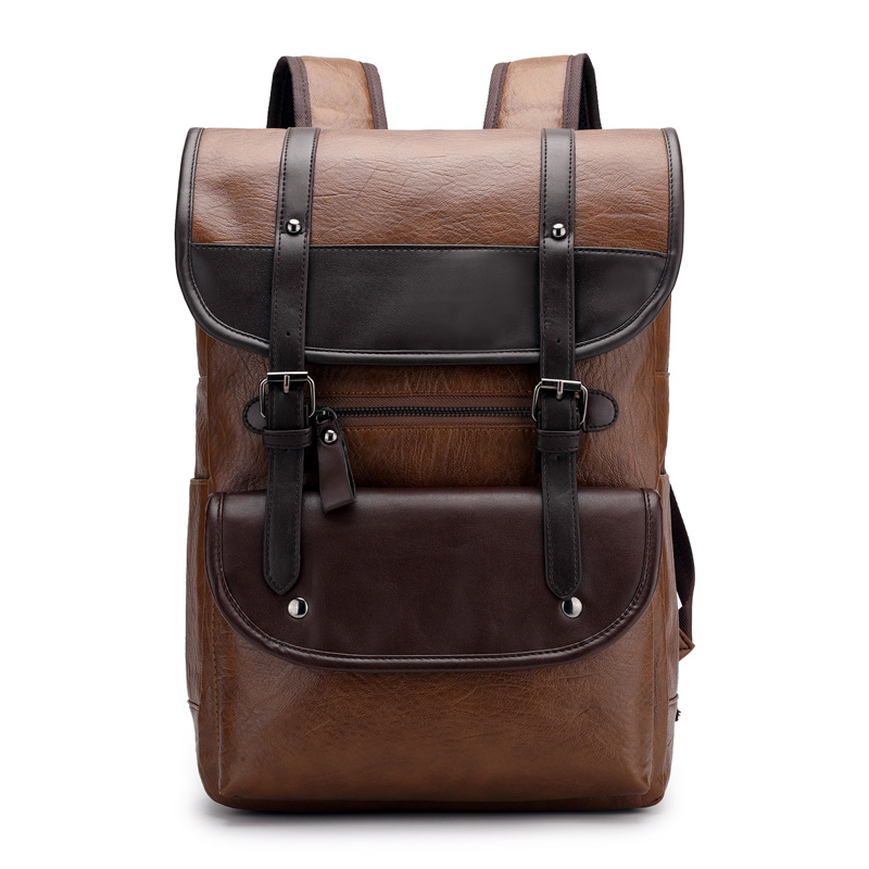 Vintage Leather Laptop Backpac - Business Backpack Brief บทวิจารณ์และราคา