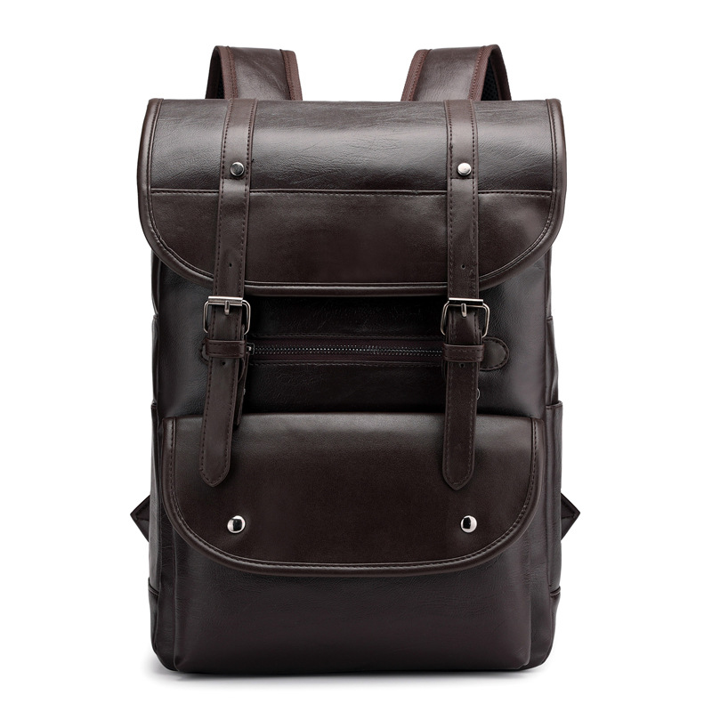 Vintage Leather Laptop Backpac - Business Backpack Brief บทวิจารณ์และราคา