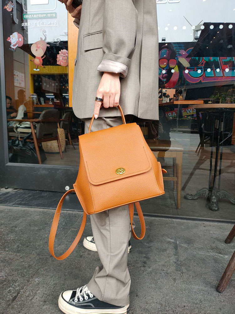 Genuine Leather Backpack Women - Leather Backpack Vintage บทวิจารณ์และราคา