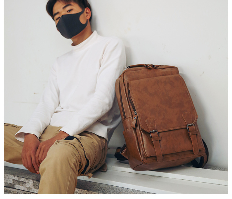 New Arrival PU Leather Backpac - Business Backpack Brief บทวิจารณ์และราคา