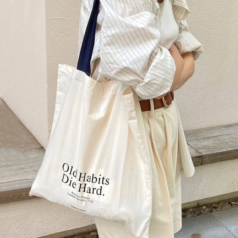 Simple Letter Large-capacity S - Canvas Backpack Casual บทวิจารณ์และราคา