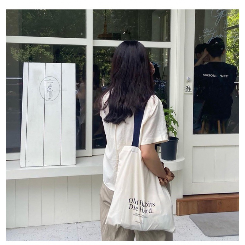 Simple Letter Large-capacity S - Canvas Backpack Casual บทวิจารณ์และราคา