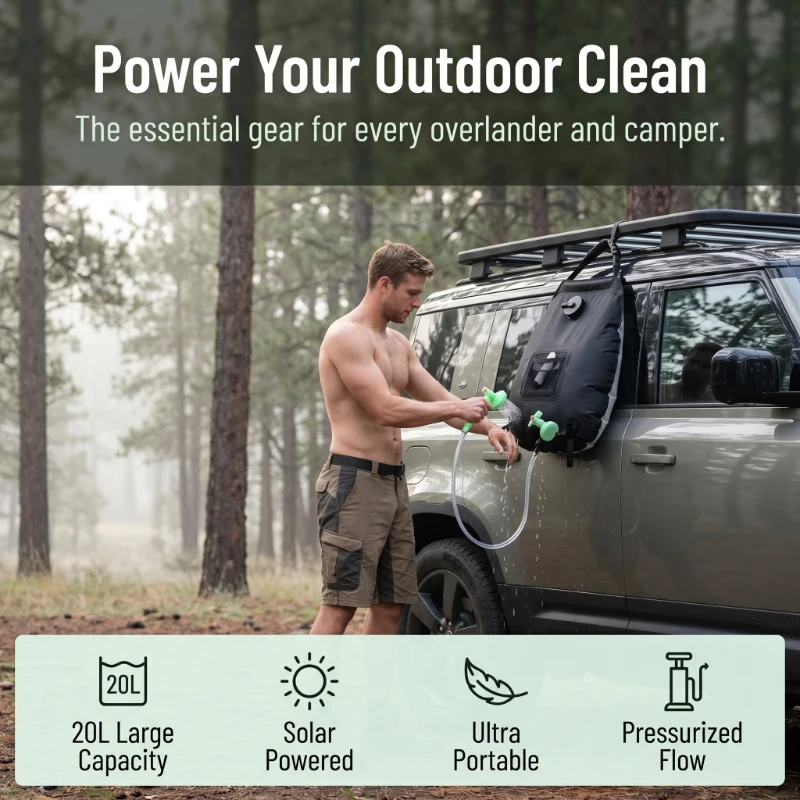 20L Solar Shower Bag Large Cap - Hydration Pack Outdoor บทวิจารณ์และราคา