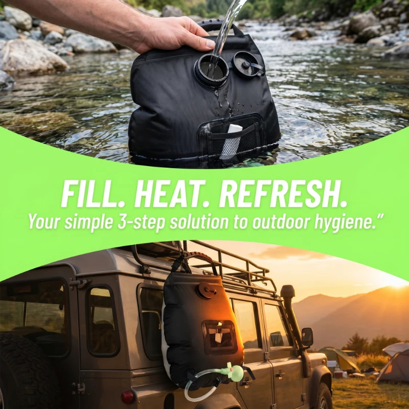 20L Solar Shower Bag Large Cap - Hydration Pack Outdoor บทวิจารณ์และราคา