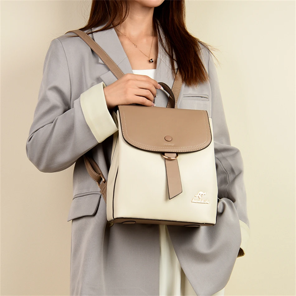 2024 High Quality Fashion Prin - Leather Backpack Vintage บทวิจารณ์และราคา