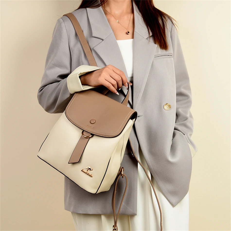 2024 High Quality Fashion Prin - Leather Backpack Vintage บทวิจารณ์และราคา