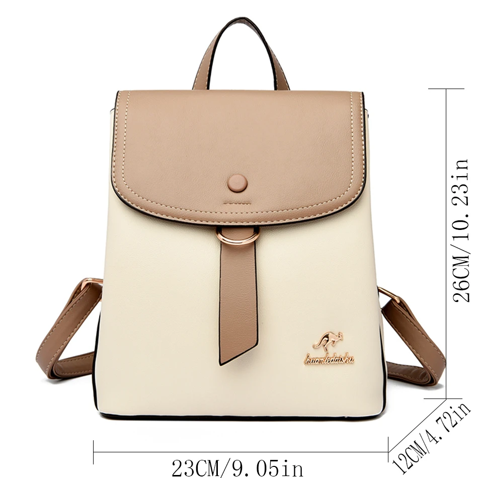 2024 High Quality Fashion Prin - Leather Backpack Vintage บทวิจารณ์และราคา