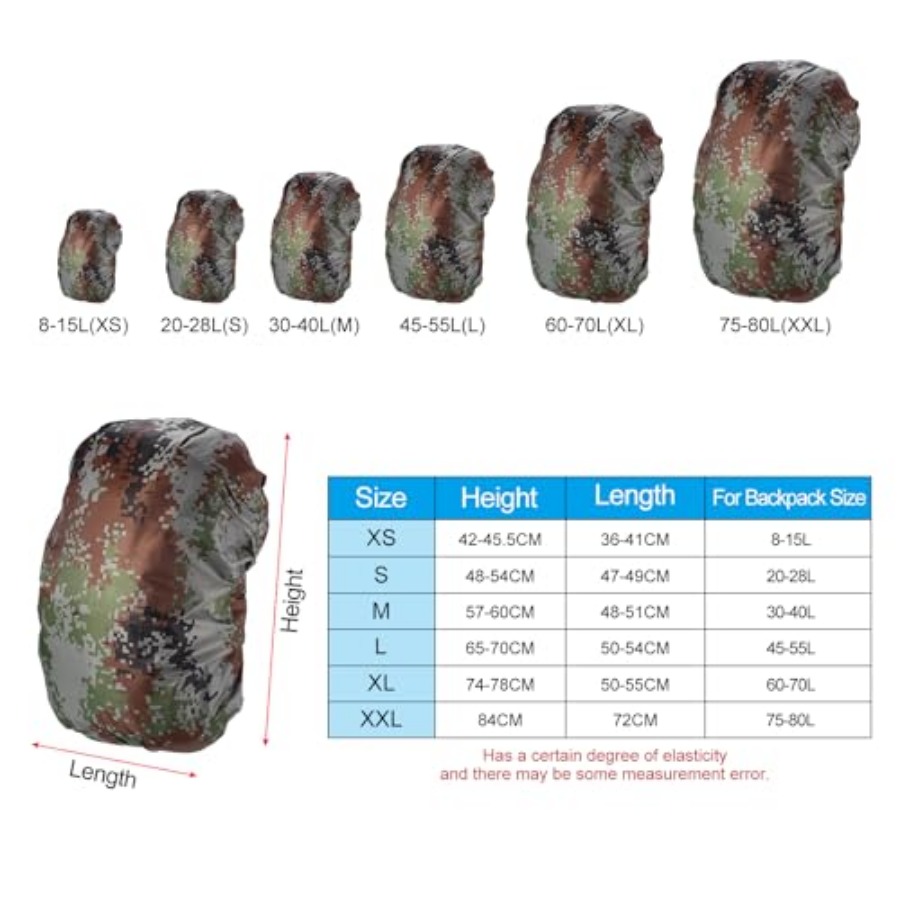 Waterproof Rucksack Cover, Non - Rain Cover Backpack บทวิจารณ์และราคา