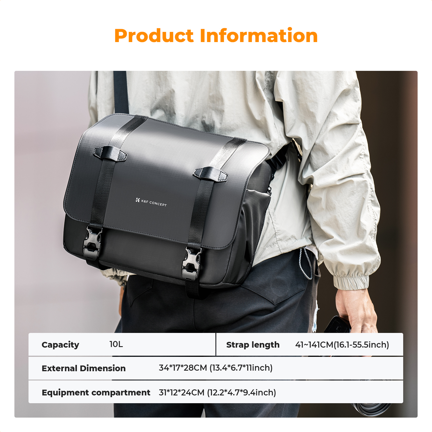 K&F CONCEPT 10L Camera Sling B - Sling Backpack Shoulder บทวิจารณ์และราคา