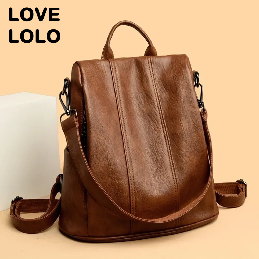 NEW Anti-theft Laptop Backpack - Leather Backpack Vintage บทวิจารณ์และราคา