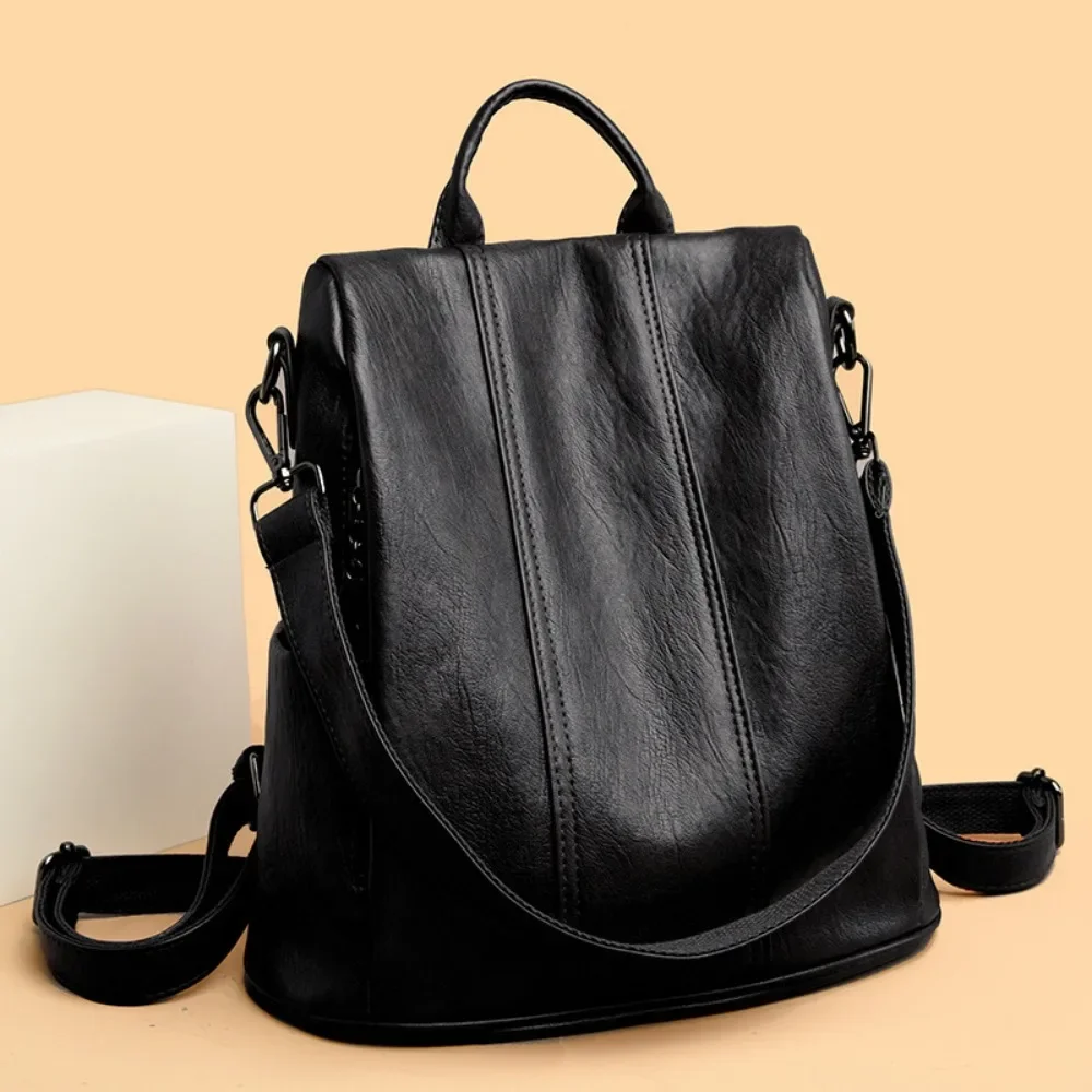 NEW Anti-theft Laptop Backpack - Leather Backpack Vintage บทวิจารณ์และราคา