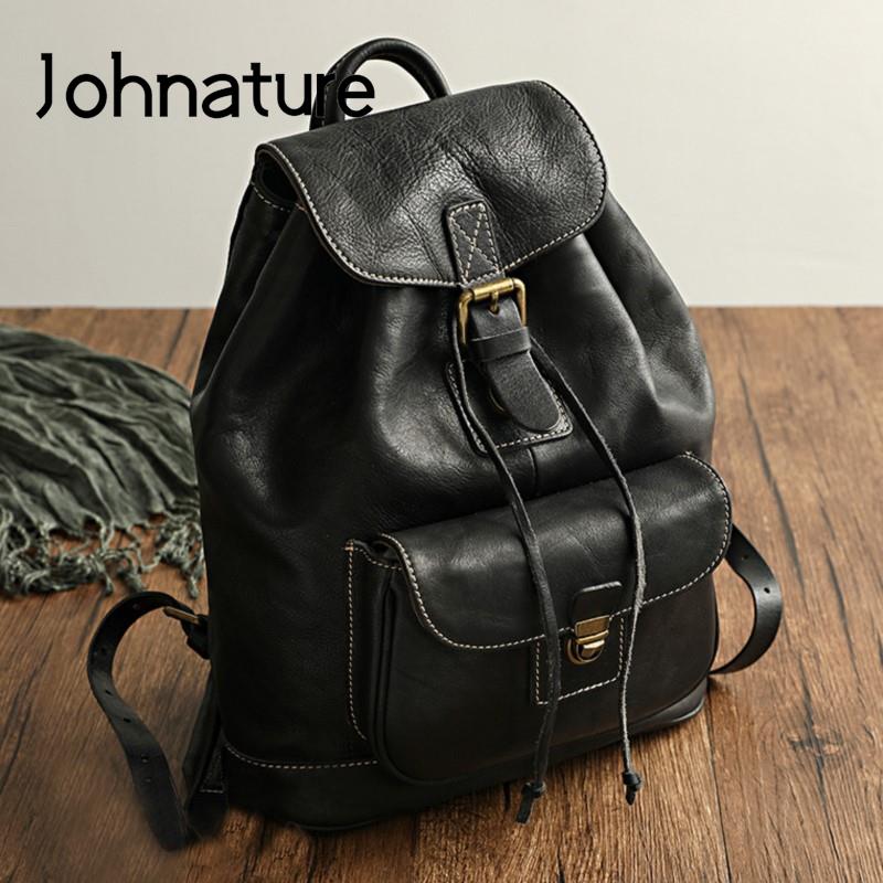 Johnature Leisure Travel Bag N - Leather Backpack Vintage บทวิจารณ์และราคา