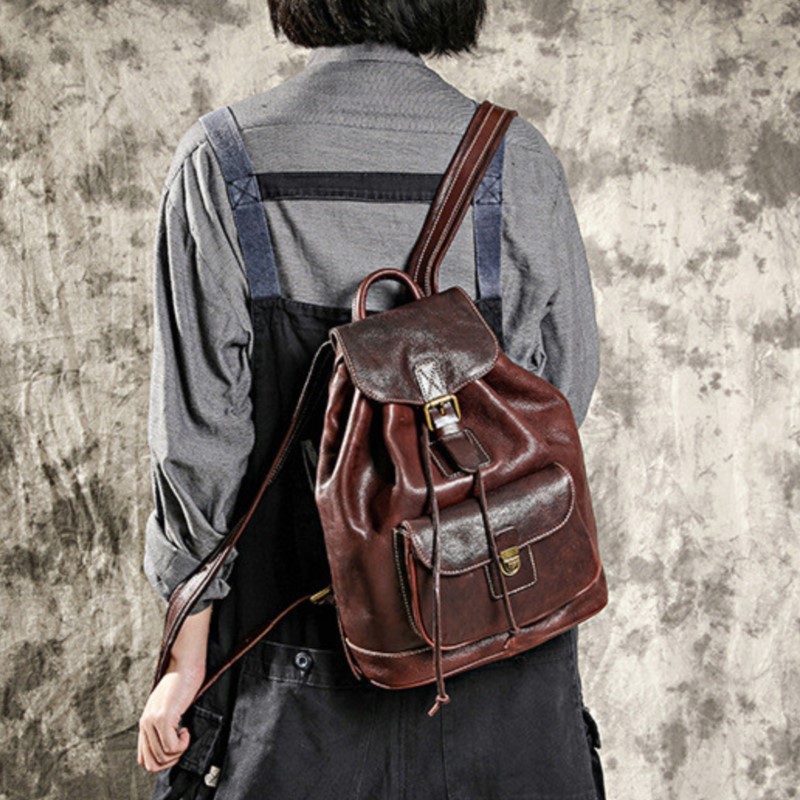 Johnature Leisure Travel Bag N - Leather Backpack Vintage บทวิจารณ์และราคา