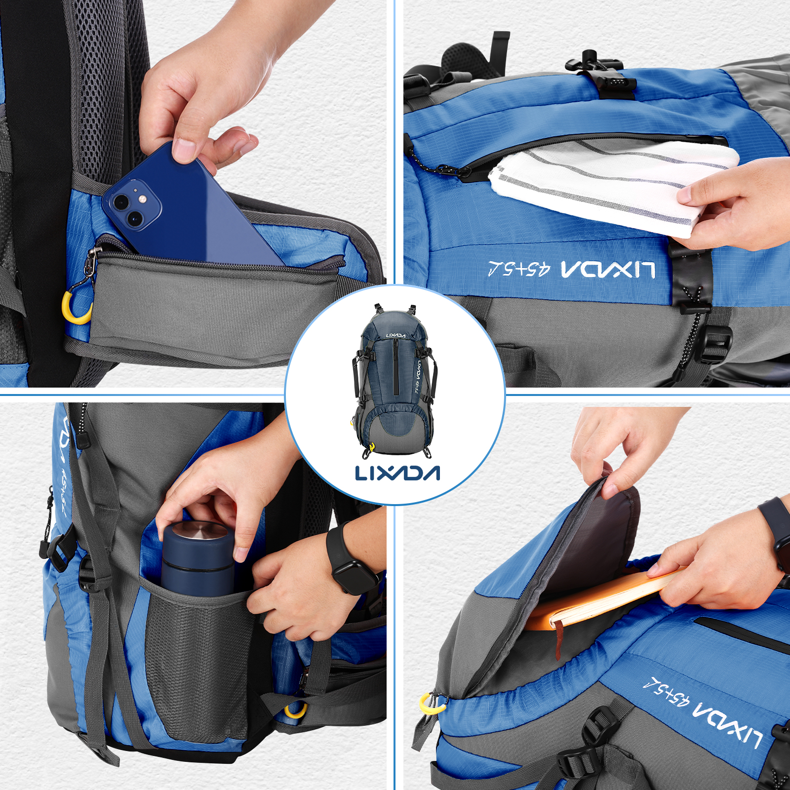 Lixada 50L Large Waterproof Tr - Rain Cover Backpack บทวิจารณ์และราคา