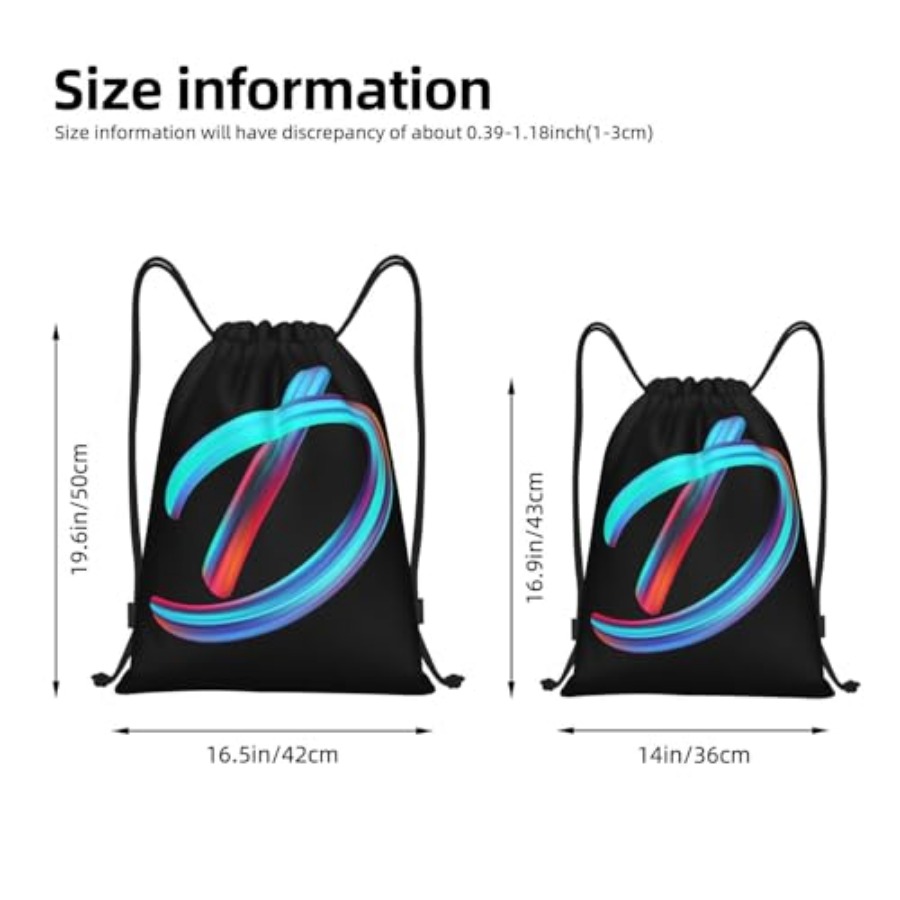 Drawstring Bags Initial Drawst - Drawstring Gym Bag บทวิจารณ์และราคา